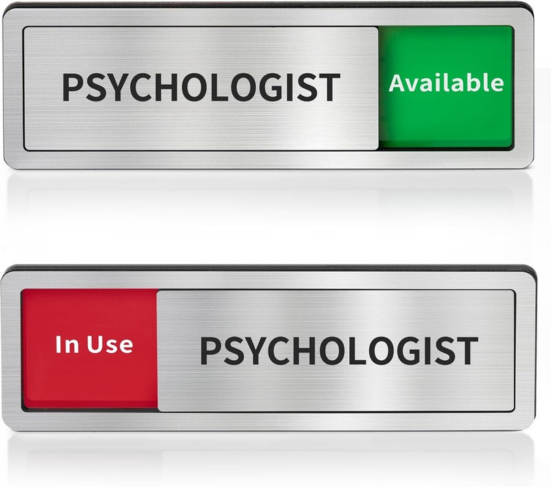 Abudada Psychologist Office Door Sign,Do Not Disturb- In Use/Available Slider Signs for Counseling Centers,In Session Door Sign for Therapists - Image 1
